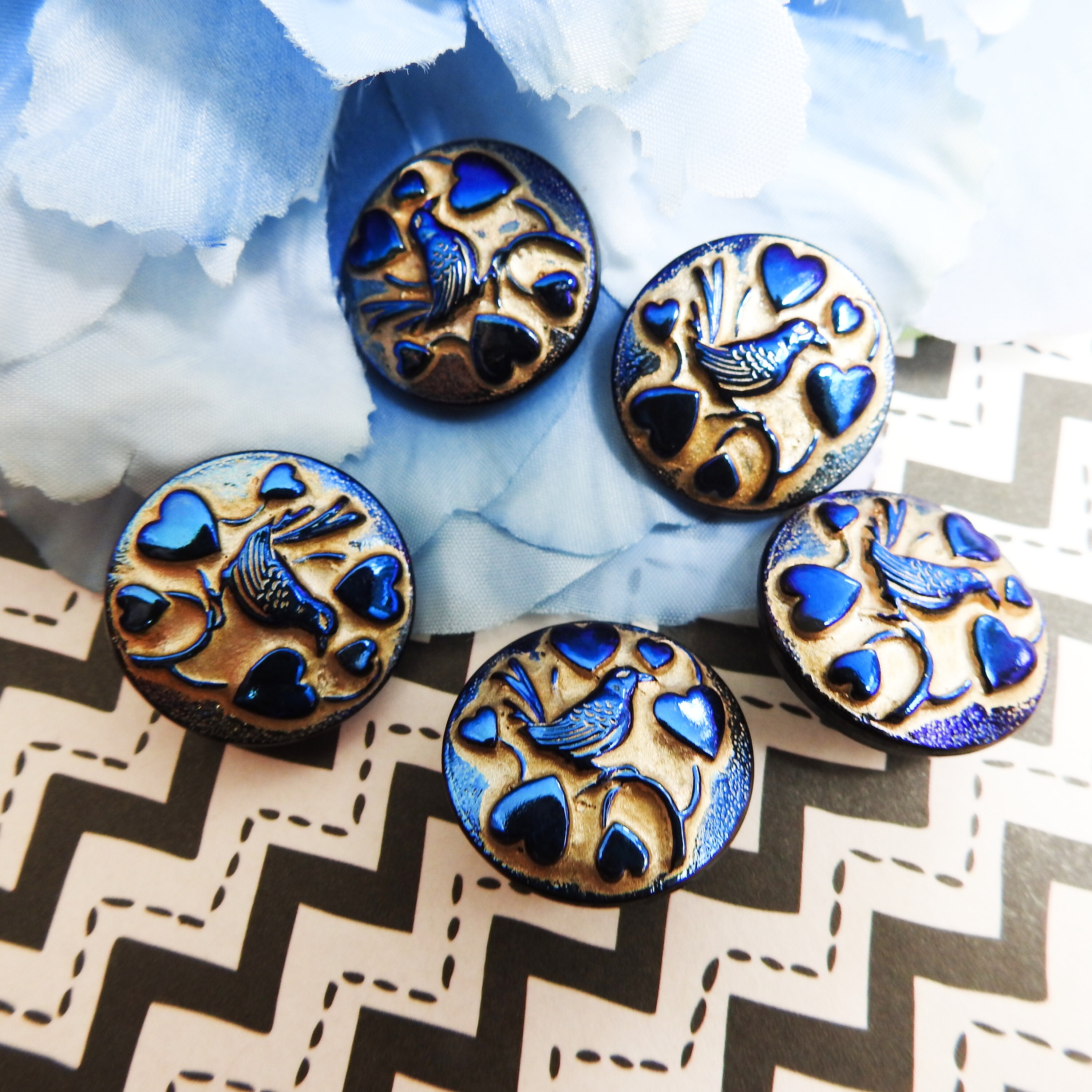 blue buttons sale