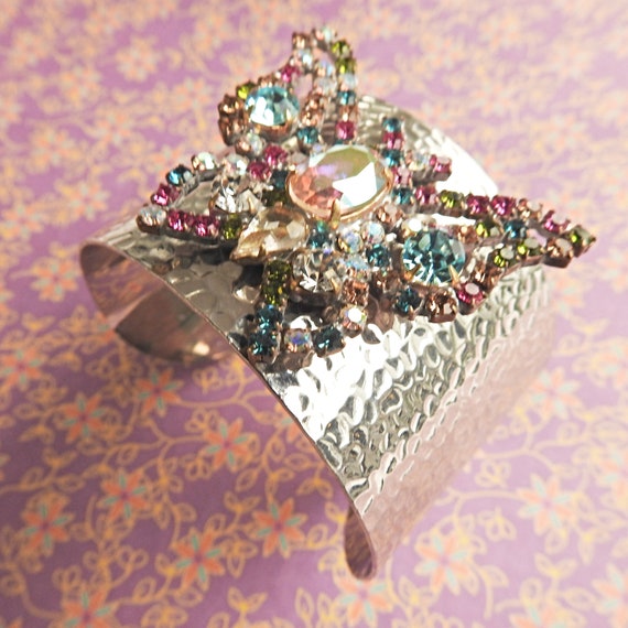Wide butterfly bracelet