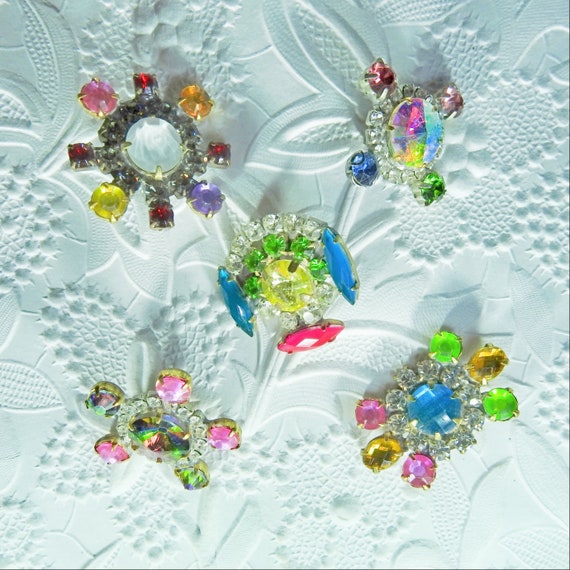 Glass buttons jewels