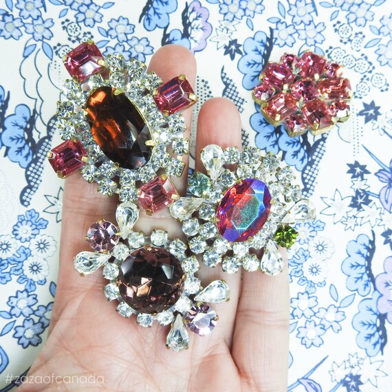 Large Czech glass buttons