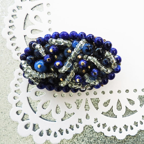 Unique beaded brooch