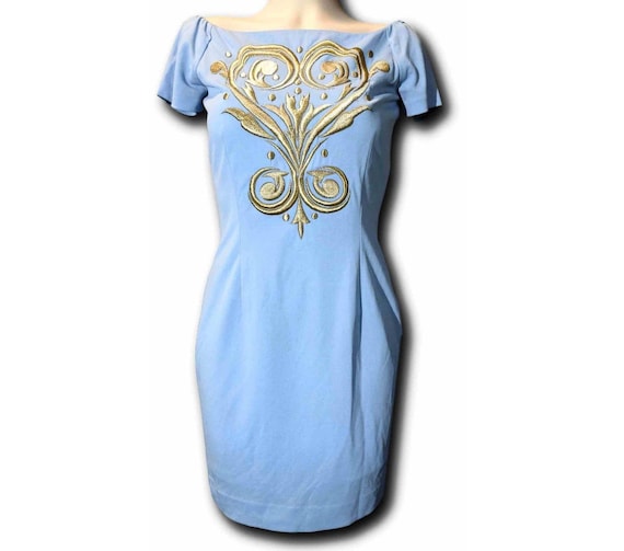 Sky blue short dress 60s vintage