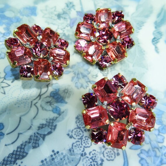 Beautiful pink glass buttons