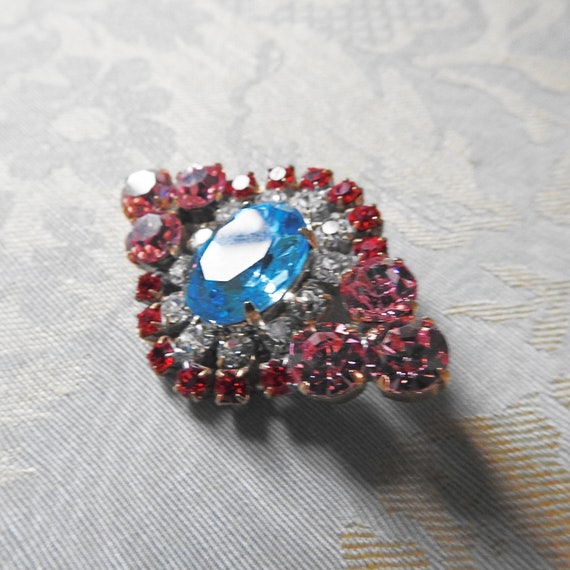 Colorful glass button