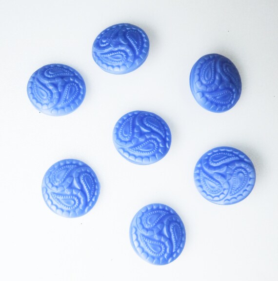 Old blue sewing buttons