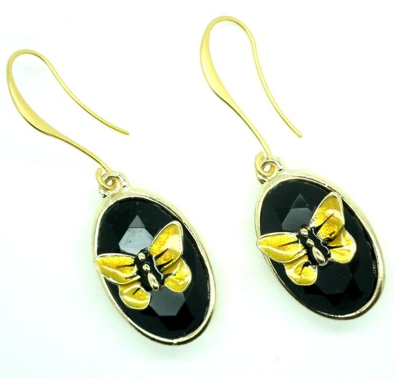 Insect earrings, Insect jewelry women, long earrings, nature earrings, Handmade jewelry, cute gift women, mom gift earrings