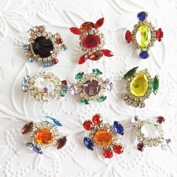Glass buttons vintage