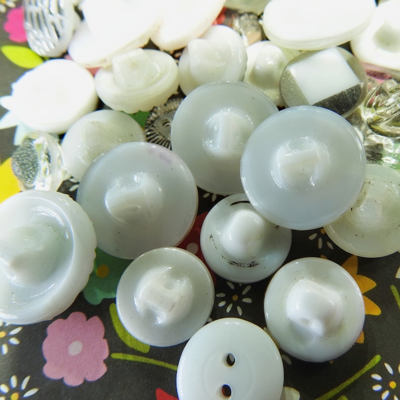 Wonderful Lot Of Vintage White Buttons