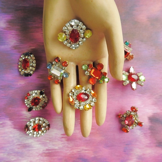 Lovely red glass buttons