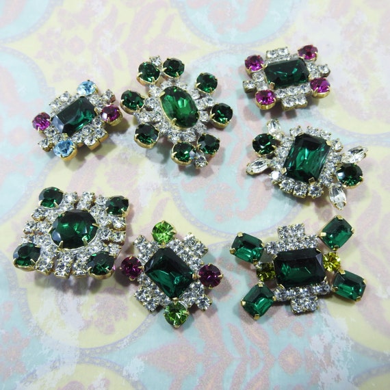 Fancy Czech rhinestone buttons