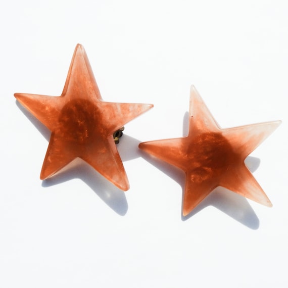 Resin star earrings