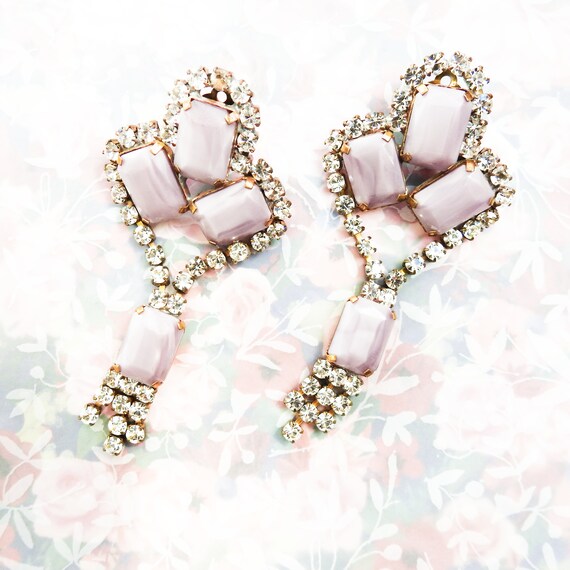 Chandelier purple earrings