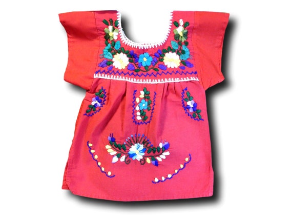 Red baby embroidered dress