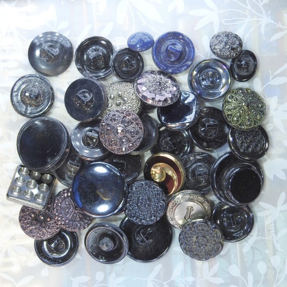 Glass buttons for upcycled jewelry