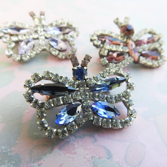 Small butterfly brooches lot