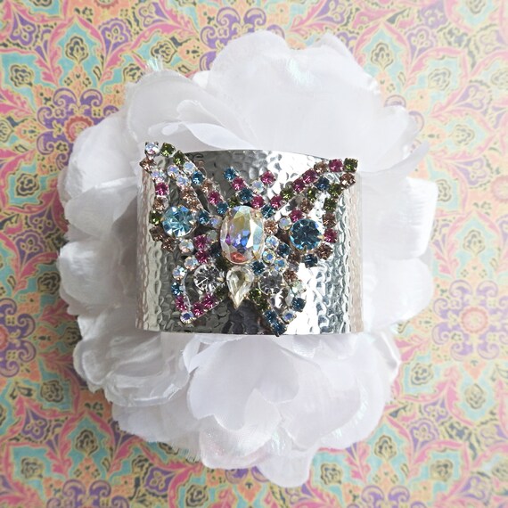 Wide butterfly bracelet