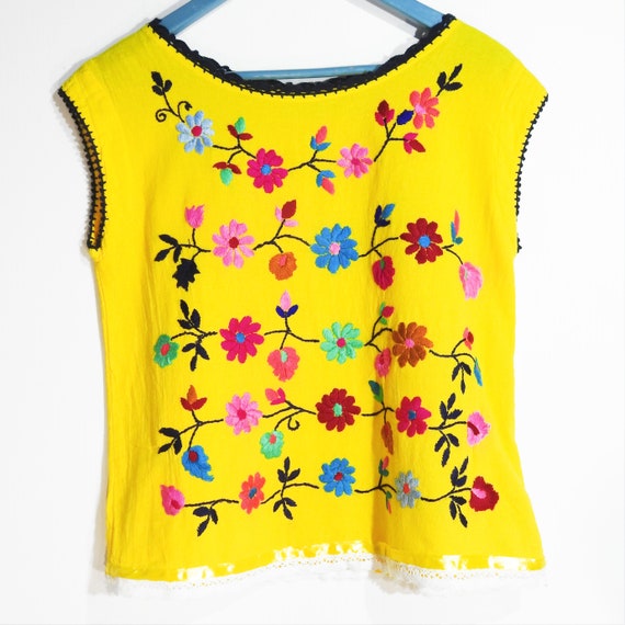 Bright yellow tank top