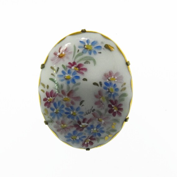 Ceramic brooch pin porcelain