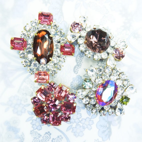 Large buttons with bling for jewelry making