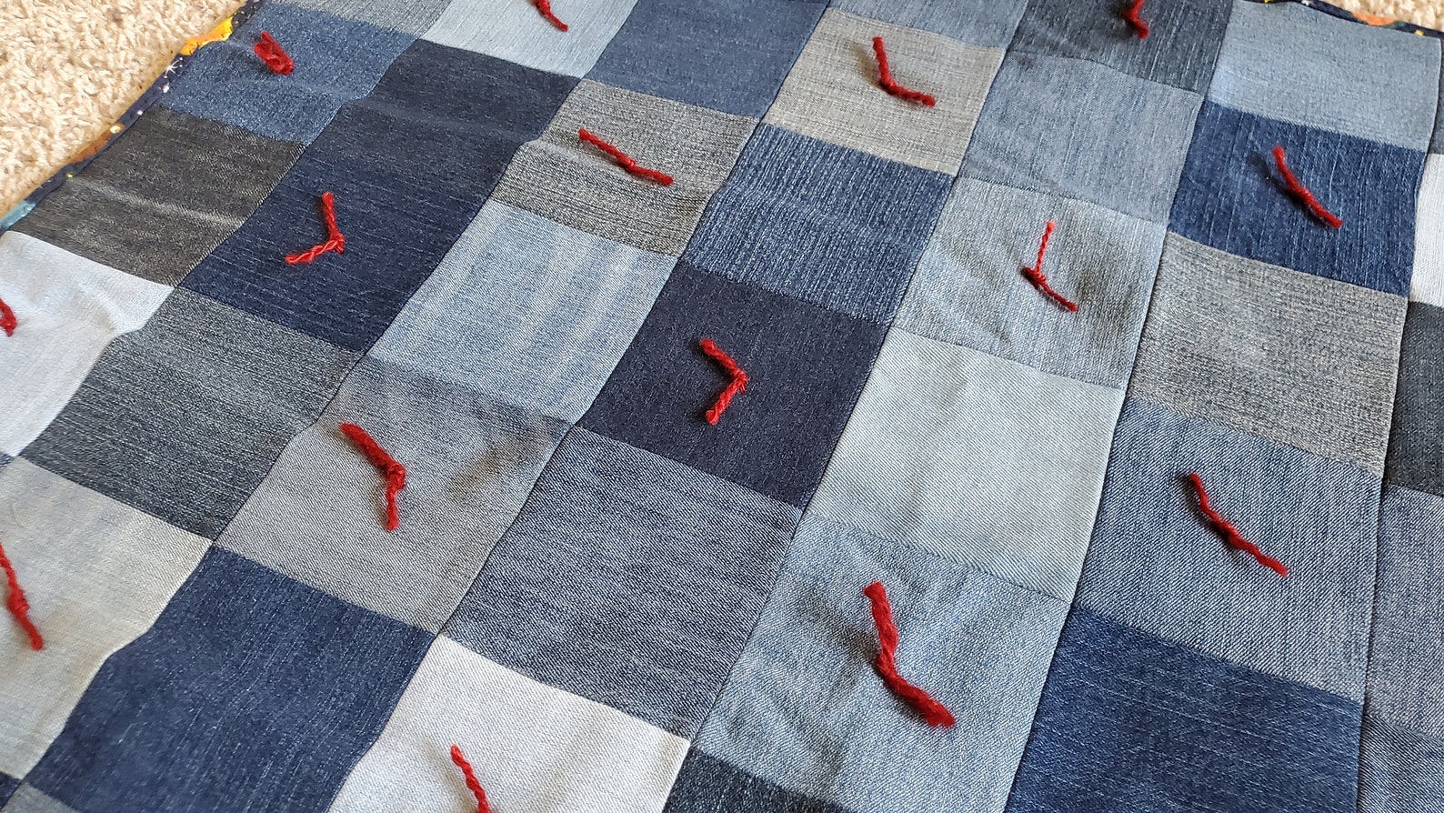 PDF Jean Quilt Tutorial Denim Quilt Tutorial Make Your Own Handtied