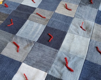 Zelfstudie denimquilt | Handgeknoopt jean-quiltpatroon (pdf-download)