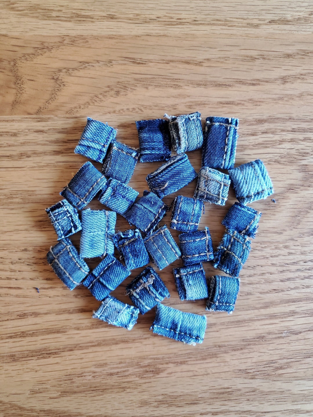 Jean Knots Double Seams Salvaged Denim Lot of 25 Etsy