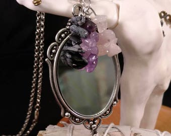 Paranormal Protection Mirror Cameo Necklace