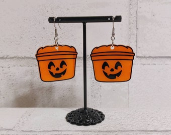 Pumpkin Treat Buckets Earrings