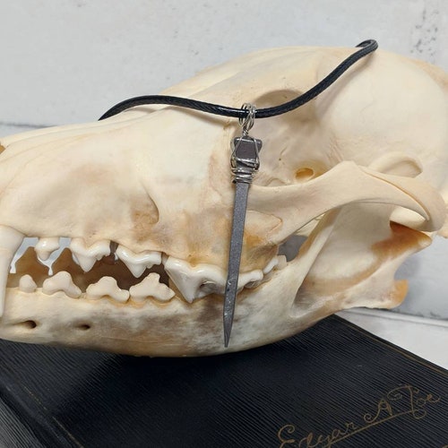 Wire Wrapped Coffin Nail Necklace