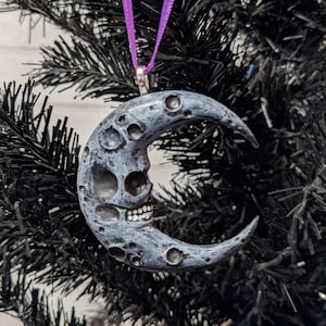 Skull Moon Tree Ornament