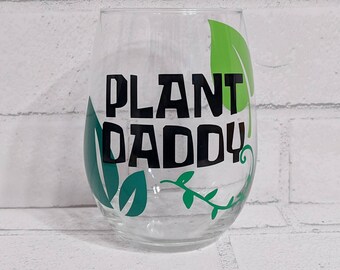 Plant Daddy Stemless Wine Glass