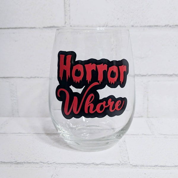 Horror Whore Stemless Wine Glass