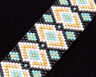 Odd Count Peyote Patterns, Peyote Stitch Patterns, Peyote Bracelet Patterns, Delica Bead Patterns, Seed Beaded Bracelet Patterns, 4 Colors