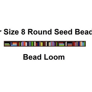 May include: A colorful bead loom for size 8 round seed beads. The loom is made of plastic and has a variety of colors.