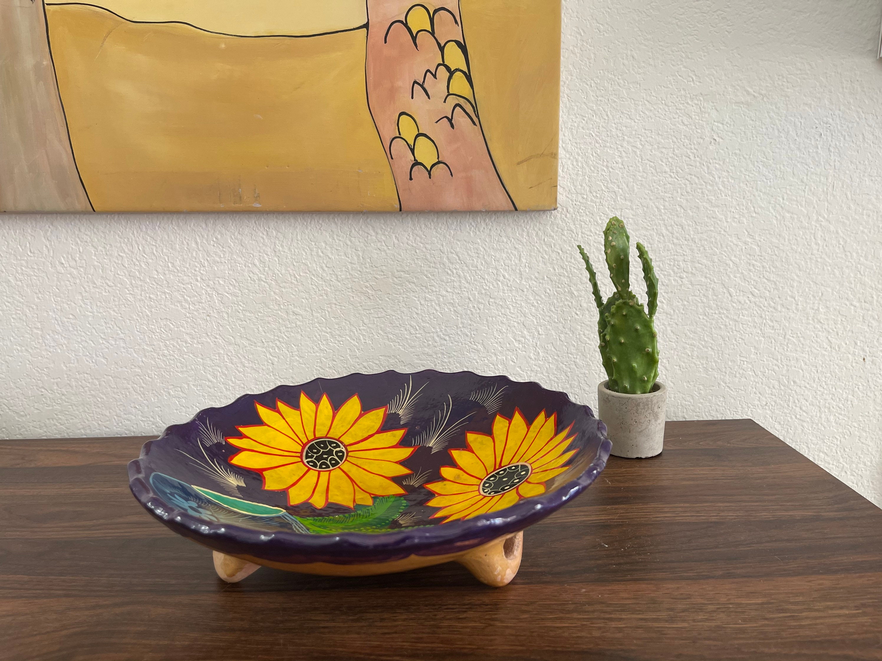 Sunflower Ceramic Bowl Beautiful handpainted ceramic Etsy