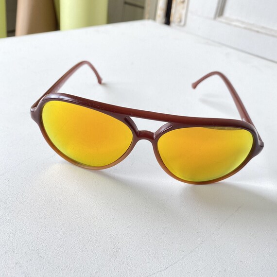 Vintage 80s Ski Optiks Sunglasses / 1980s 2Tone Brown Etsy