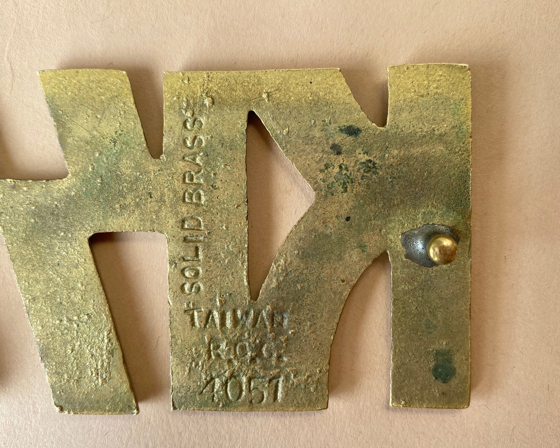 Vintage KISS Belt Buckle / Solid Brass Kiss Army Buckle Etsy