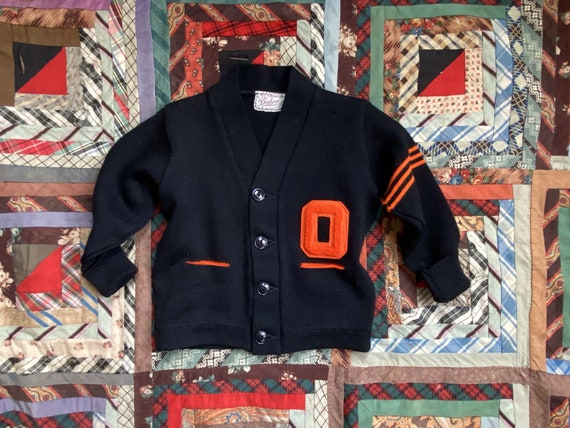 Vintage 50s Kids Varsity Sweater / 1940s - 1950s B