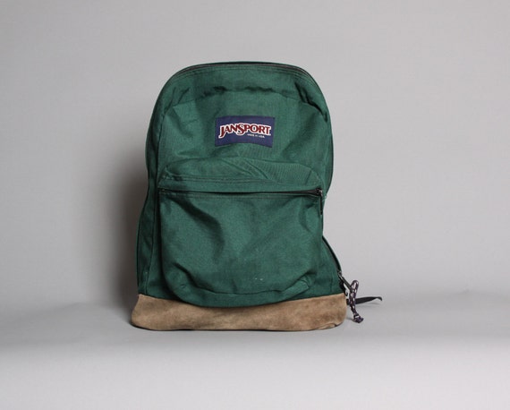 Jansport Bags Jansport Green Backpack Leather Bottom Shop JanSport