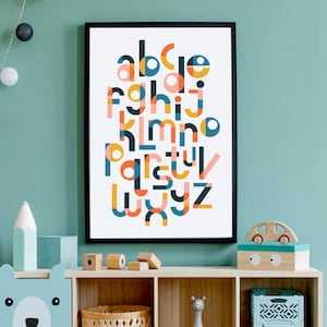 Geometric Alphabet Print