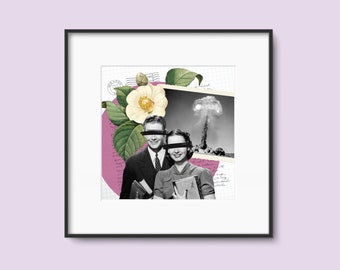 High School Sweethearts - Original Collage Print