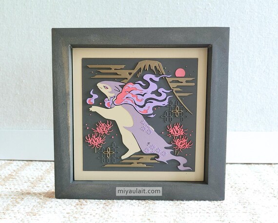 Spirit Guide • 6x6 Inch Wall Art • 3D Printed Art in Wooden Frame