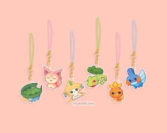 Small Acrylic Charms • 1 Inch • Hoenn Pixels • Double Sided Print