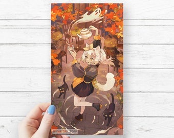 Print • Autumn Cafe Rosie (Original Character) • 6x11" • Linen Cardstock