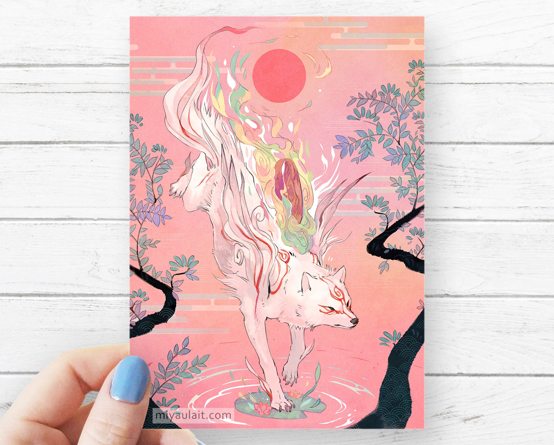 Okami Amaterasu Sun Goddess Matte Print 