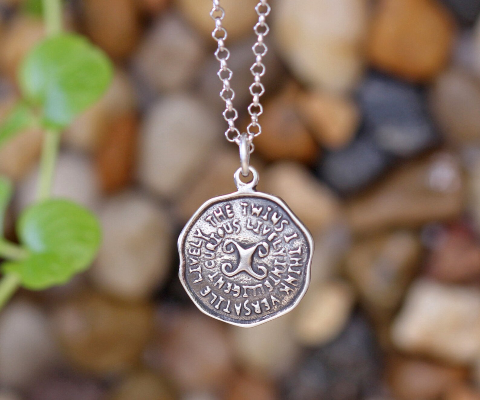 GEMINI Pendant Necklace Zodiac Sign Jewelry Zodiac Symbol Etsy Australia