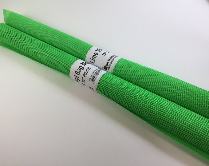 Lime Purse Bag Vinyl Covered Mesh Fabric 18x36 Piece Pet Screening