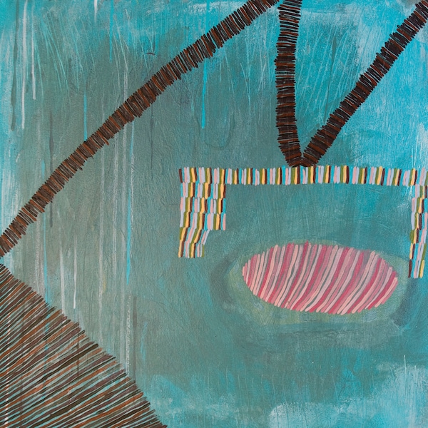 Acrylic Painting on Panel, "Strange Structure", 2012