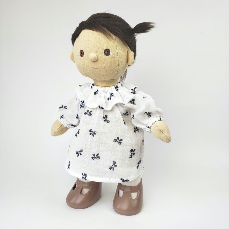 THE COLLAR DRESS for 34 cm Dolls Navy Bow Gauze