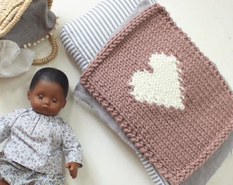 Knitted dolls blanket sale